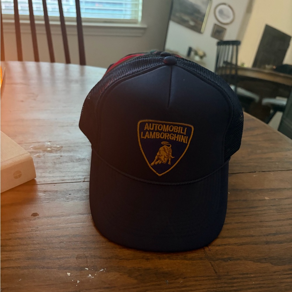 Lamborghini Dark Blue Cap with Gold Logo